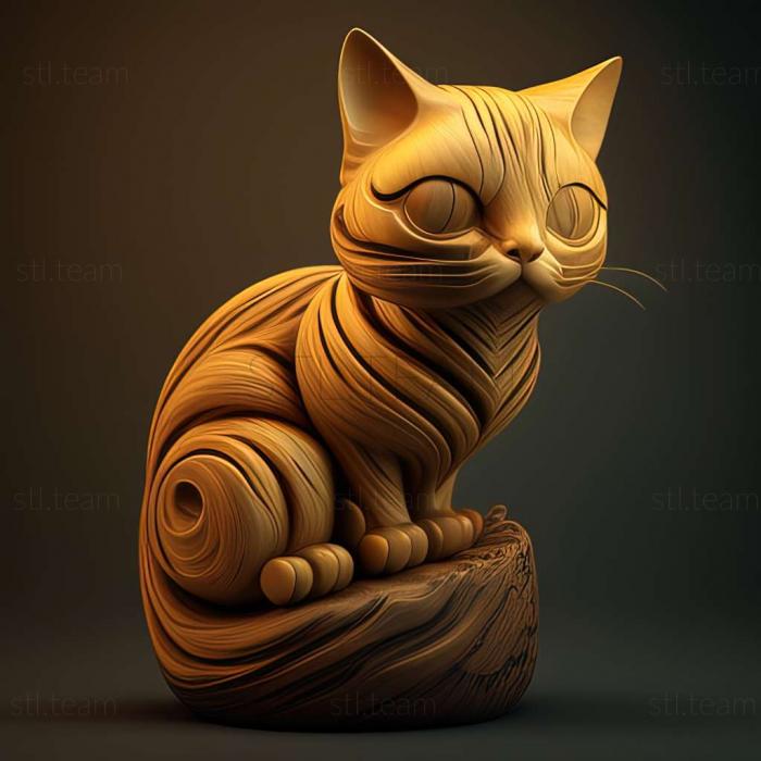3D model Cymric cat (STL)